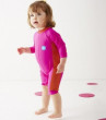 Plážová UV kombinéza pro děti Pink/Mango Stripe Vel. M (3-6 měs.)