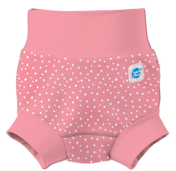 Splash About Nové Plavky Happy Nappy Pink Dotty Vel. XXL