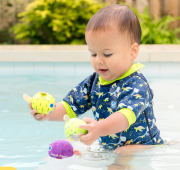 Baby neoprén - body -Turtle Tide