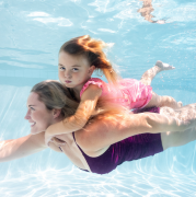 Plavky Happy Nappy kostýmek - Pink Dotty s volánky