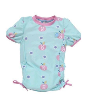 Plážové UV triko pro děti krátký rukáv Jablíčko Vel. L (4-6 let)