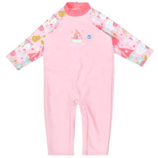 Plážová UV kombinéza pro děti Sova a kočička