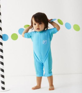 Plážová UV kombinéza pro děti Tyrkysová