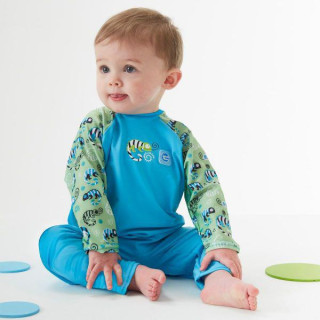 Plážová UV kombinéza pro děti Ještěrka