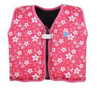 Dětská plovací vesta Růžová s květy