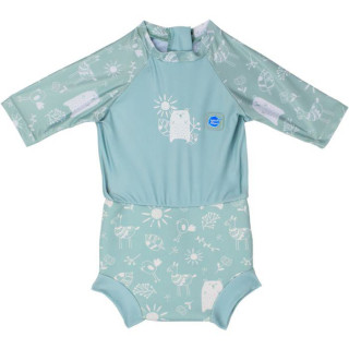 Plavky Happy Nappy kostýmek 3/4 rukáv Sunsuit Sunny Bear