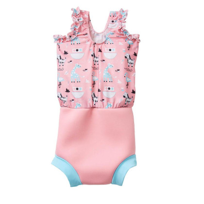 Plavky Happy Nappy kostýmek - Zvířátka růžové