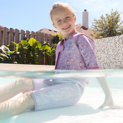 Dětská plovací vesta Go Splash s bezpečnostním páskem Lilac Spring