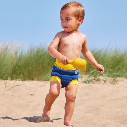 Plavky Happy Nappy DUO - Navy/Yellow