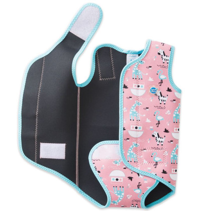 Baby neoprén-kombi - ZVÍŘÁTKA RŮŽOVÁ