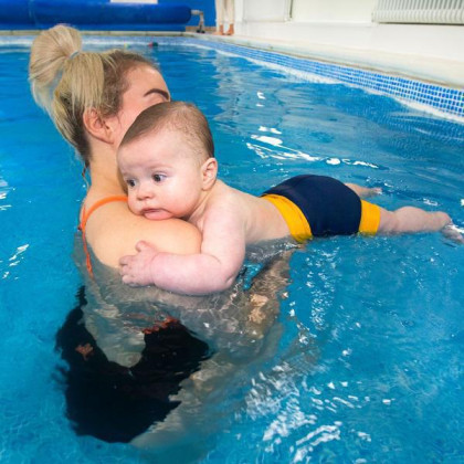 Plavky Happy Nappy DUO - Navy/Yellow