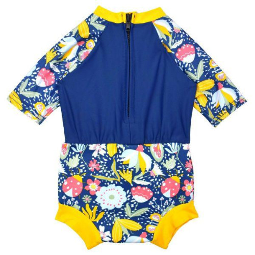Plavky Happy Nappy UV obleček 3/4 rukáv Garden Delight
