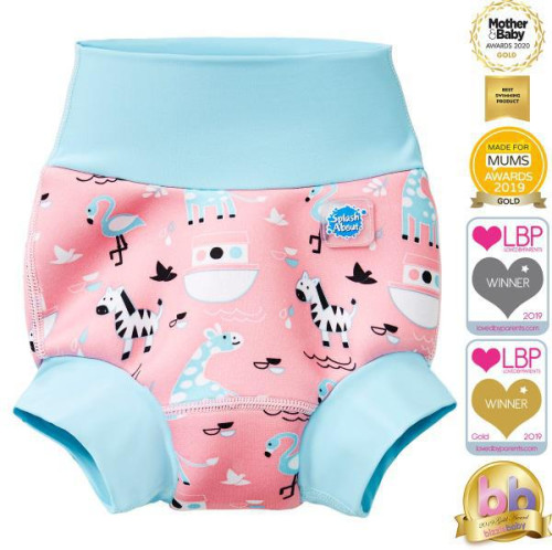 Nové Plavky Happy Nappy - Zvířátka, růžová