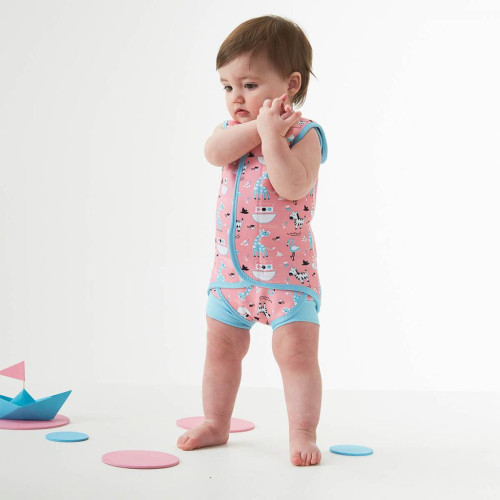 Baby neoprén-kombi - ZVÍŘÁTKA RŮŽOVÁ