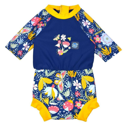 Plavky Happy Nappy UV obleček 3/4 rukáv Garden Delight