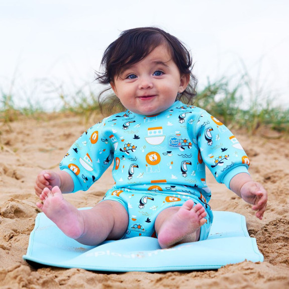 Baby neoprén - body - Zvířátka modrá