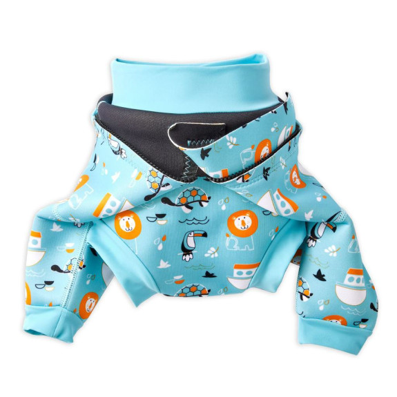 Baby neoprén - body - Zvířátka modrá