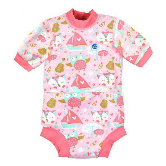 Baby neoprén - body - Sova a Kočička