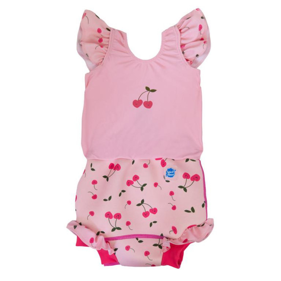 Plavky Happy Nappy kostýmek Cherry Baby s volánky