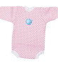 Baby neoprén - body - růžová kostka