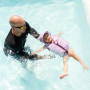 Dětská plovací vesta Go Splash s bezpečnostním páskem Lilac Spring