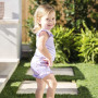 Plavky Happy Nappy kostýmek - Lilac Spring Frills s volánky