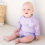 Plavky Happy Nappy UV obleček 3/4 rukáv Lilac Spring